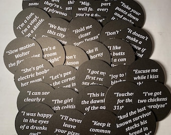 Letras mal escuchadas - Posavasos personalizados - ¡6 posavasos por pedido! - Artículo único hecho a mano