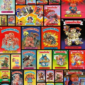 Garbage Pail Kids 80s Retro Poster, Retro Wall Art Print, Instant Download, Indie Room Décor, Printable Poster