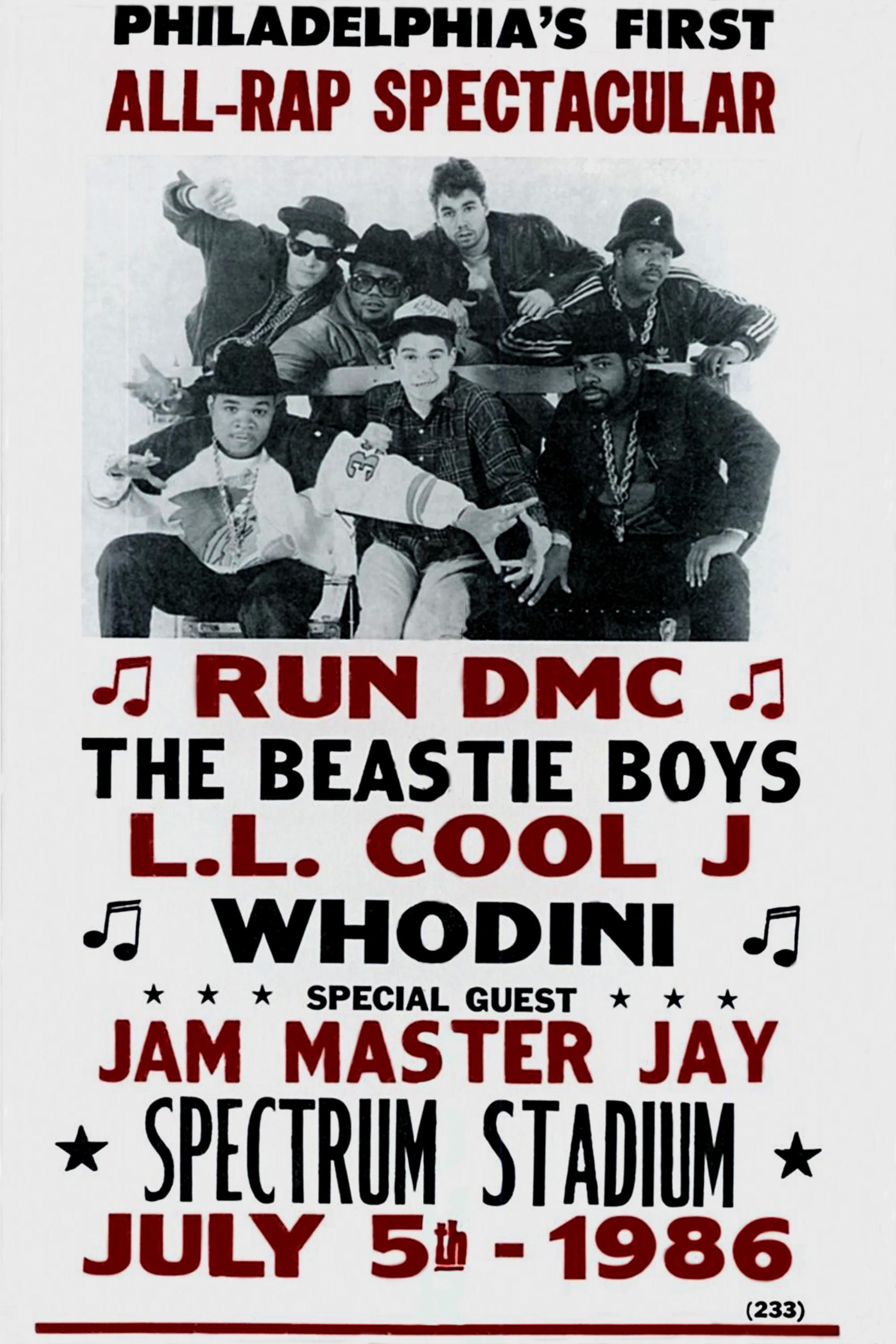 Run DMC Beastie Boys Concert Poster: 1986 Philly Hip Hop (instant