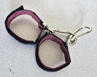 Leather Bondage Velcro Restraint Cuffs