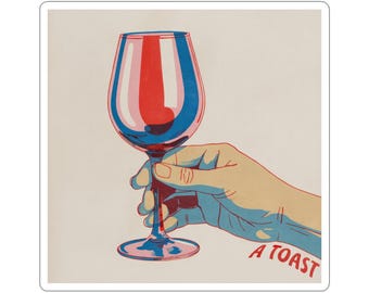 Cheers to Friendship Kiss-Cut Stickers: Vibrant Party Decor