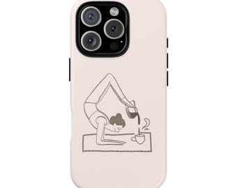 Yoga & Coffee Phone Case: Motivational Fitness Tech Cover