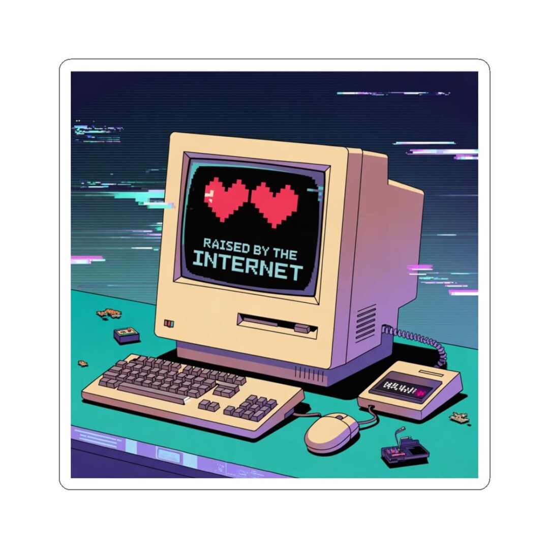 Retro Computer Patch Retro Computer Stickers, Nostalgic Tech Decor, Gamer Gifts, Laptop ...