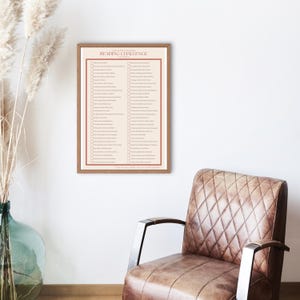 Rory Gilmore läsutmaningsaffisch, checklista för klassiska böcker, lässpårare 20x30, present till bokälskare, 8 färgalternativ