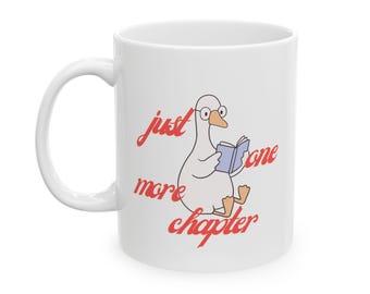 Funny Goose Reading Mug: Book Lover Novelty Coffee Cup