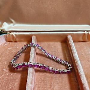 Pink Sapphire Tennis Bracelet