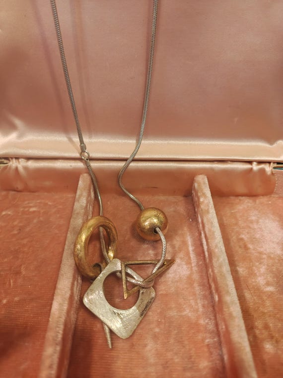 Vintage Statement Necklace with Multiple Pendants - image 3