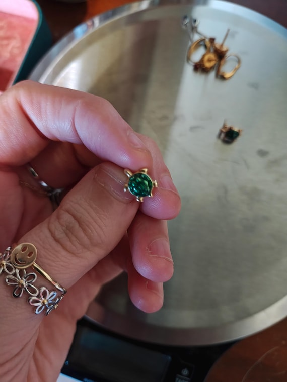 Solid Gold Turtle Stud Earrings - image 2