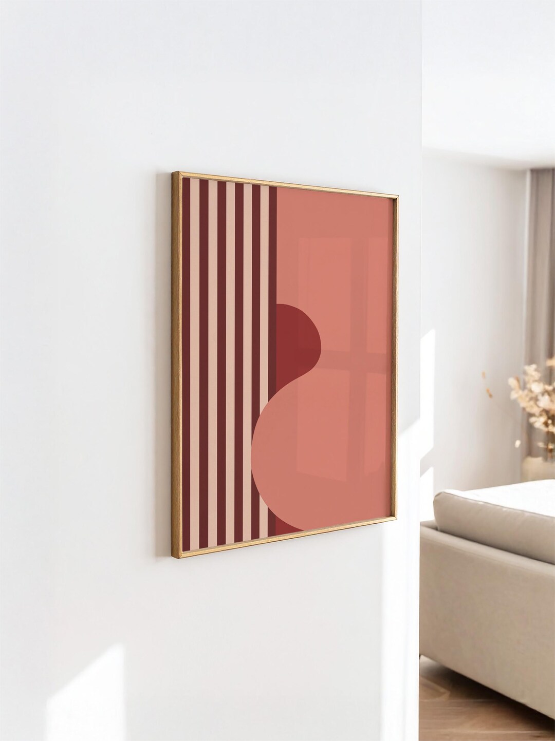 Pink Abstract Poster – Printable Blush Wall Art, Modern Minimal ...