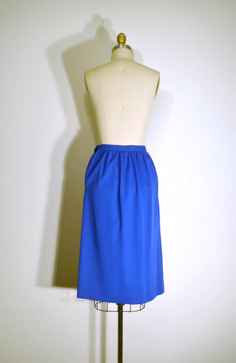 Vintage 1970s Skirt 70s Pencil Skirt Bright Blue | Etsy