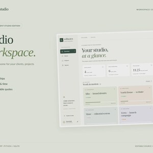 Freelancer Studio Workspace App: Client Manager, Projects and Quotes, Python Source