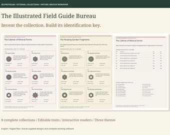 Oficina de Guías de Campo Ilustradas / Creador de Claves de Muestras Ficticias sin Conexión, Lector HTML Interactivo y Taller Imprimible