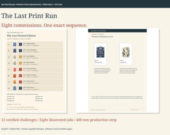 De Last Print Run: een offline puzzel voor het bepalen van de productievolgorde, 12 printbare uitdagingen en een interactief planningsspel.