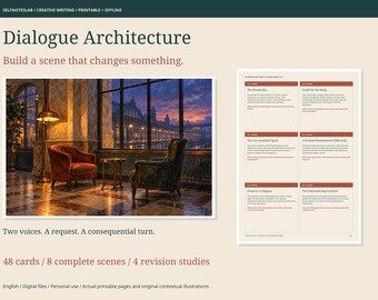 Dialogue Writing Workshop, 48 Printable Story Cards, 8 Complete Scenes, Offline Script Editor and Revision Exercises