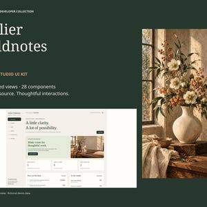 Creative Studio UI Kit: 28 HTML CSS JavaScript Components, 6 Dashboard Views