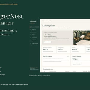 LedgerNest CSV Manager Offline Bookkeeping App for Small Business Expense Tracking and Financial Reports