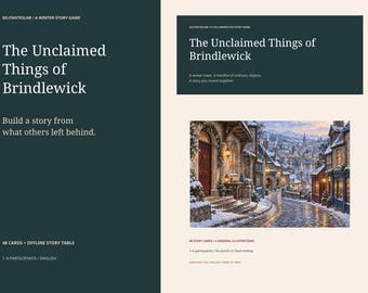 The Unclaimed Things of Brindlewick Collaborative Storytelling Game 48 Printable Story Cards and Offline HTML