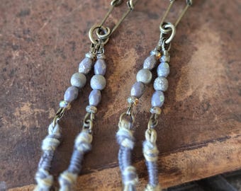 Earth Tone Rustic Tzitzit for Women, Decorative Hebrew Tassel, Bag & Purse Accessory, Keychain, Bookmark, Rear View Mirror Decor
