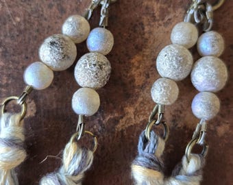 Rustic Tzitzit for Women, Decorative Hebrew Tassel, Bag & Purse Accessory, Keychain, Rear View Mirror Decor