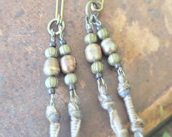 Freshwater Pearl Tzitzit for Women, Decorative Hebrew Tassel, Bag & Purse Accessory, Keychain, Bookmark