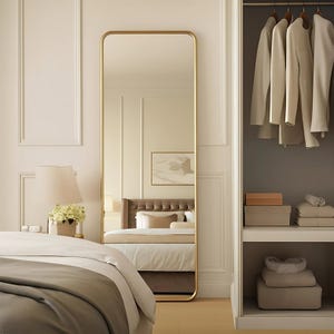 Arched Floor Mirror - Arched Big Wall Mirror - Full Length Mirror Standing Hanging Mirror - Modern Arch Floor Mirror - Arched Leaning Mirror