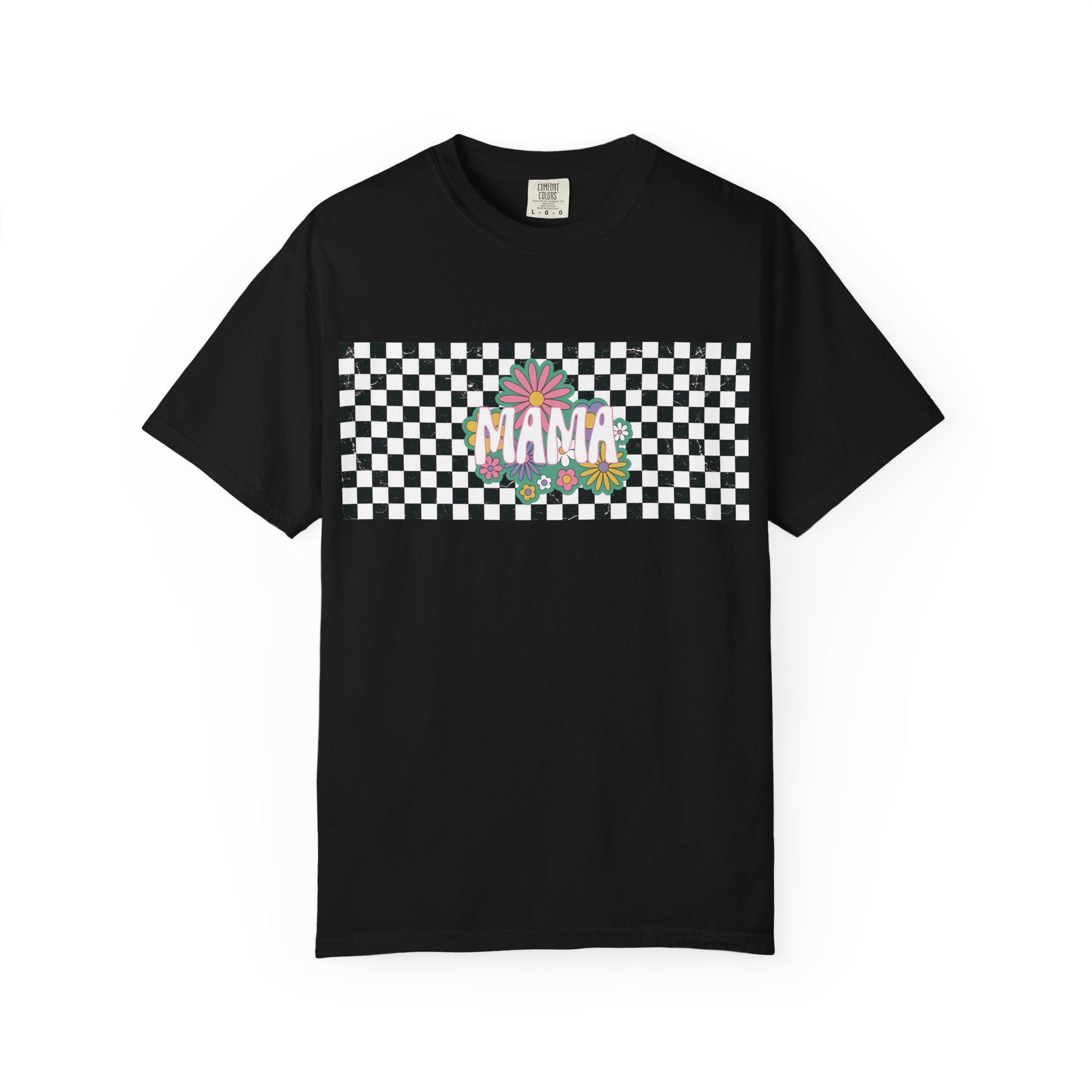Hyd Rashid Mama Mama Floral Checkerboard T-shirt | Mom Momma Shirt - Etsy