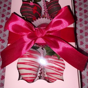 Chocolate-Covered Strawberries in a decorated box Special gift for Mother’s Day