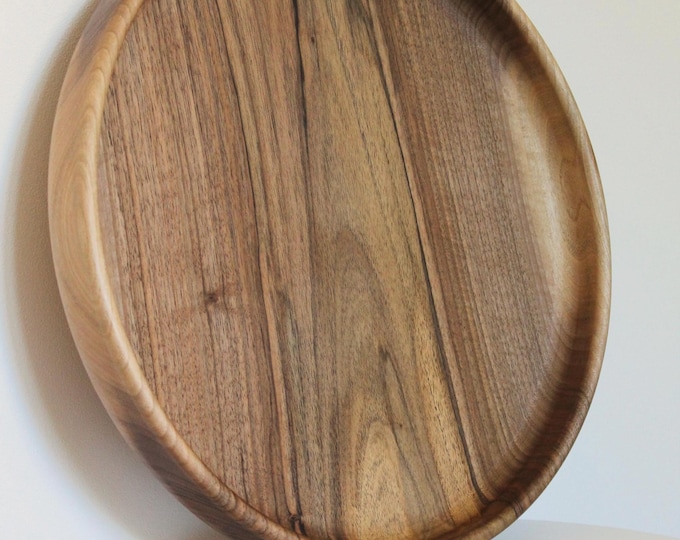 Luxury Handmade Walnut Wood Bowl | Solid One-Piece Wooden Bowl 40 cm | Minimalist Centerpiece, Fruit or Serving Bowl