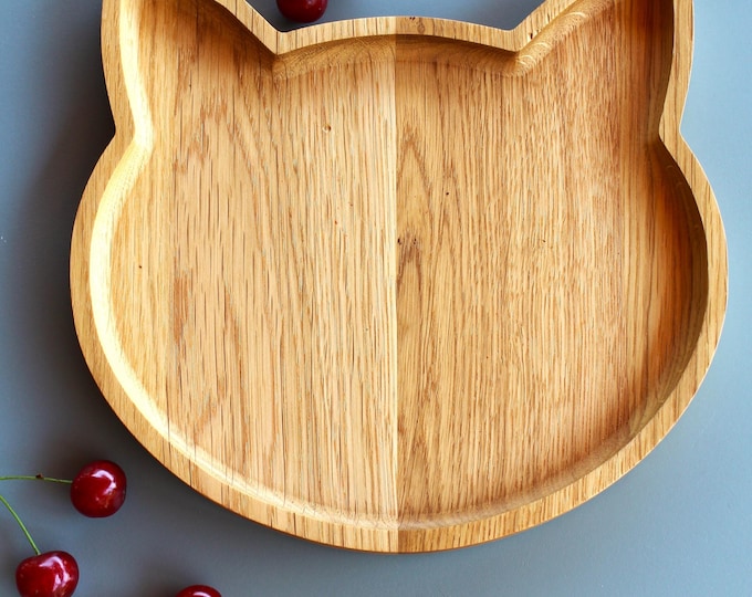 Cat-Shaped Catch-all Tray – Minimalist Decorative Tray for Snacks, Fruit, Keys, Jewelry, Coffee or Treats – Food Safe, Optional Engraving