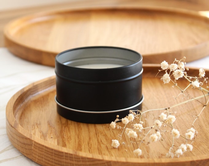 Round Wooden Tray | Solid Oak Serving Tray | Minimalist Rustic Home Decor