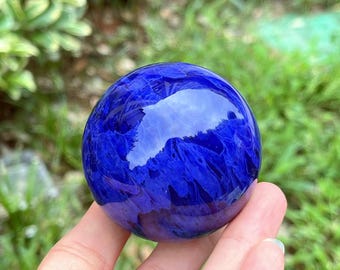 Blue Smelting Stone Sphere,Quartz Crystal Ball,Home Decor,Reiki Healing Stone 1PC