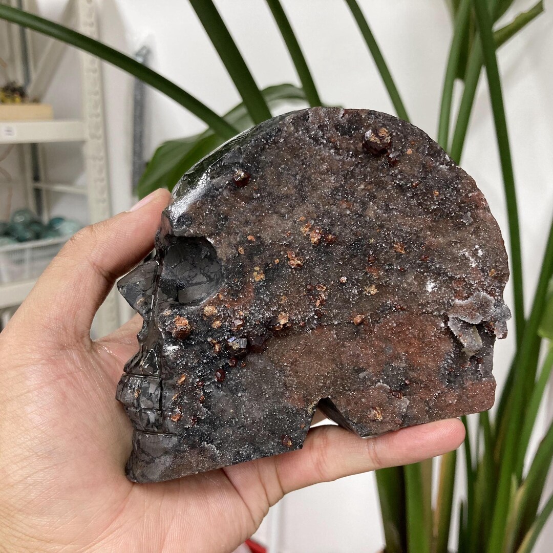 Lot De 5 Mini Cloches De Noël En Fluorite Naturelle – Crânes En Cristal Quartz, Pierres De Guérison
