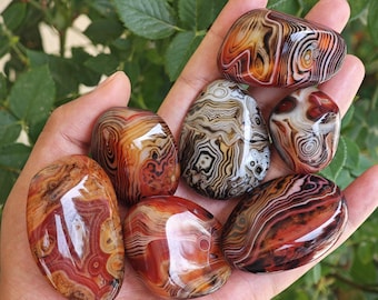 Natürlicher Sardonyx Achat Trommelstein: Chakra Heilung Kristall Geschenk