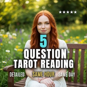 SAMEHOUR 5 Fragen Tarot-Lesung, Same Hour Legung , Psychische Legung , Tiefe Einblicke , Liebe Legung , Tarotkarten Legung , Tarot des Gleichen Tages