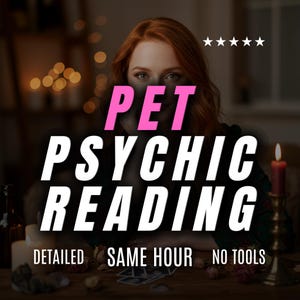 Leitura psíquica de animais de estimação SEM FERRAMENTAS, leitura de animais de estimação vivos, leitura de animais de estimação falecidos, comunicador animal, leitura de tarô para cães ou gatos, leitura de tarô na mesma hora