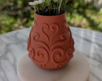 Jarrón Solsticio impreso en 3D: decoración magnética moderna, filigrana PLA hecha a mano