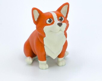 Figura de Corgi impresa en 3D: Memorial personalizado para perros, recuerdo para mascotas