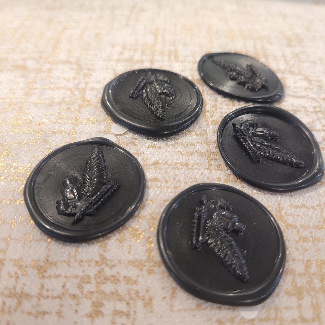 Pen and Ink Wax Seal Stickers: Set of 5 or 10 Gothic Envelope Seals - Etsy