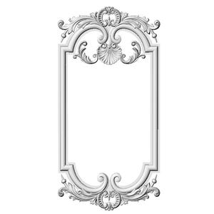 Baroque Decorative Frame STL File | 3D Model for CNC and 3D Printing | Ornate Rectangular Wall Mirror Frame Design