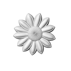 3D Flower STL File for CNC, Laser, or 3D Printing – Decorative Floral Pattern for Art & Jewelry Molds