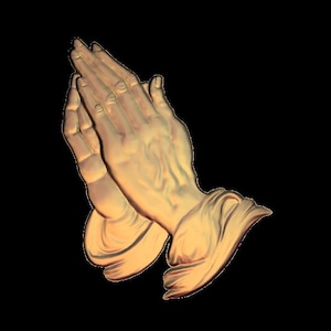 Praying Hands 3D STL File – Intricate Relief for CNC, Laser Engraving, and 3D Printing