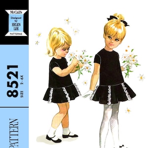 Size 2-6x - Digital Sewing Pattern - PDF Sewing Pattern 1960s Class Girls Dress