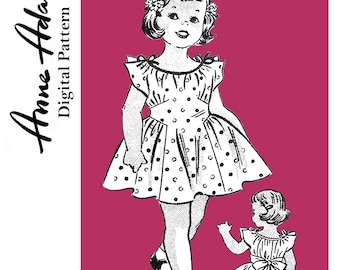 Anne Adams 4766 - Size 2 Child Dress - Vintage Mail order Sewing Pattern PDF digital sewing pattern 1950s