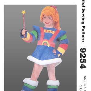 Size 3-8 - Cartoon Character Costume Digital Sewing Pattern - PDF Patterns