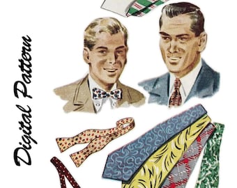 Men's Vintage Tie Sewing Pattern - One Size - 4816SP -  PDF ONLY!
