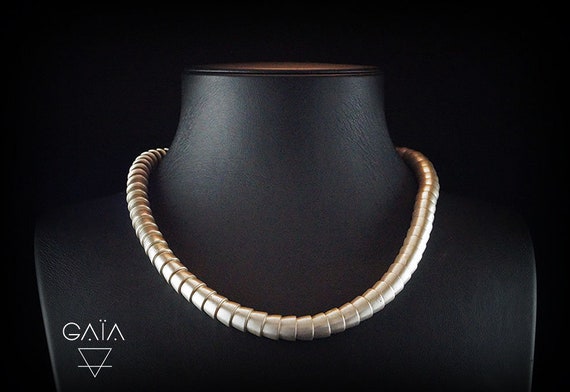 Oxidized Silver Plated Choker: Tribal Boho Necklace