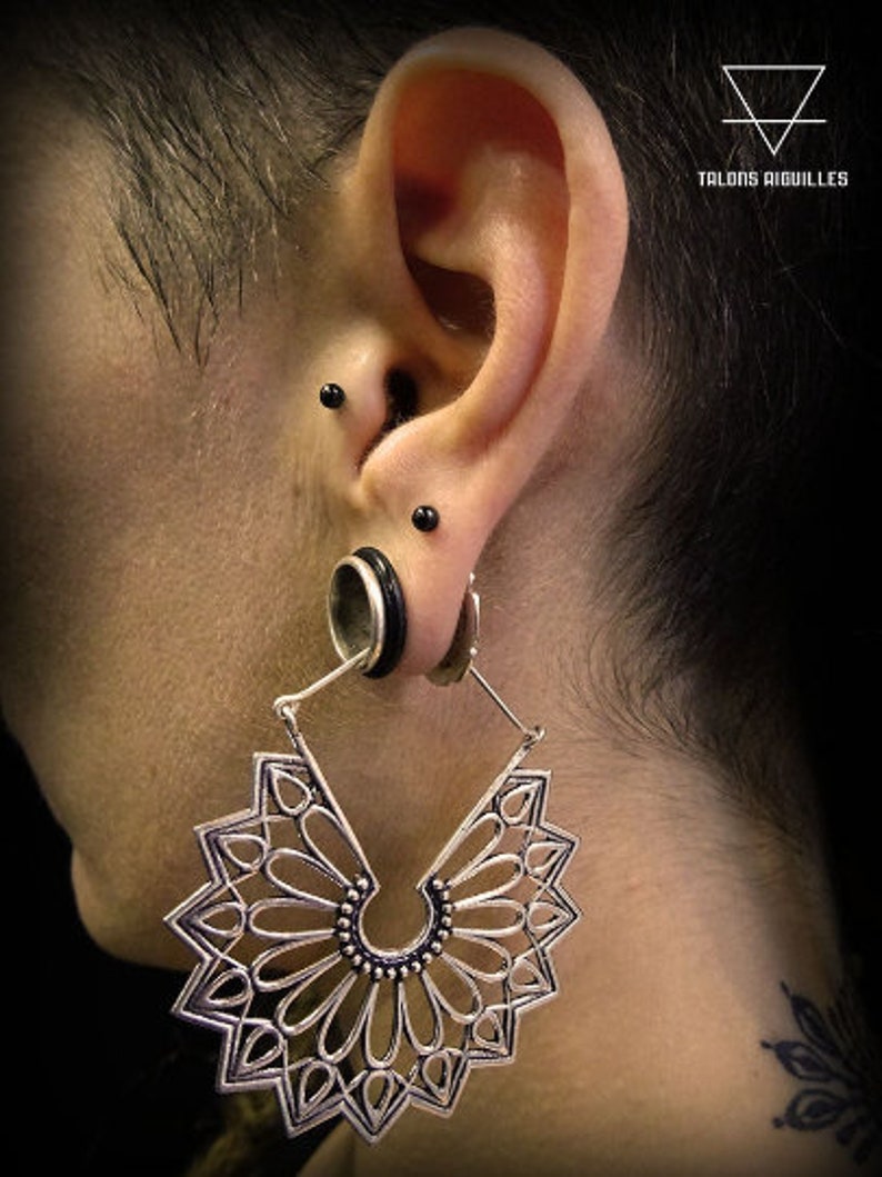 •LIL' MANDALA• silver stud earrings