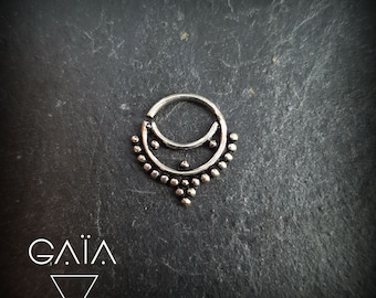 Helix ring , silver  septum, silver earring-hippie ring- indian ring