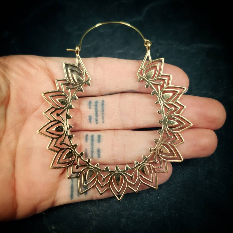 large tribal hoop earrings