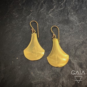 Brass earrings- brass dangles-boho earings-minimalist earrings B84